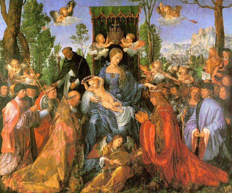 Albrecht Durer Altarpiece of the Rose Garlands oil painting picture
